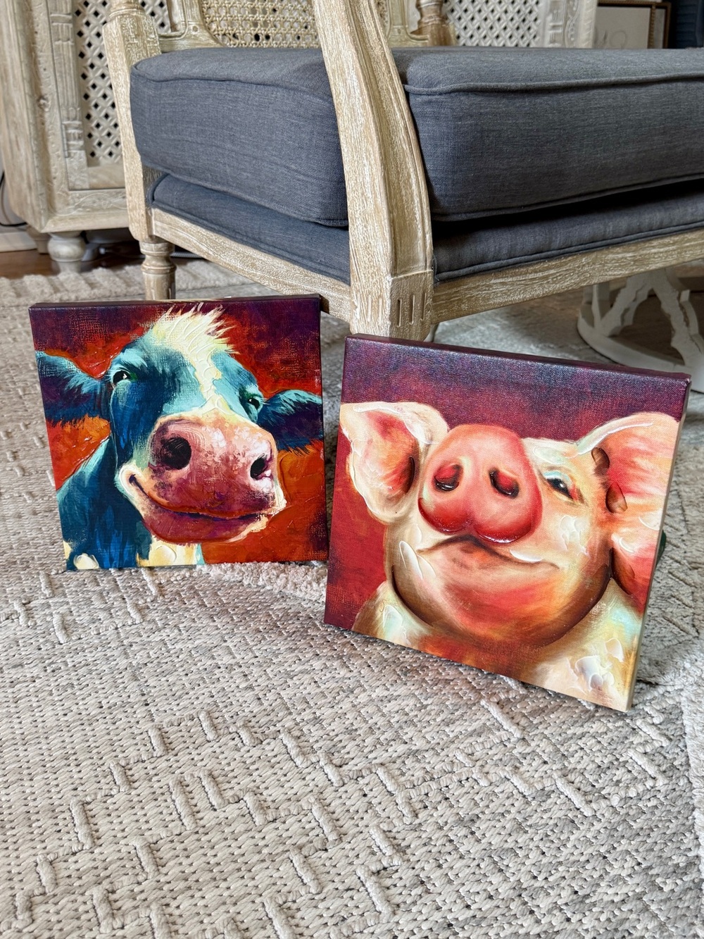 Farmhouse Faces Canvas Prints Set